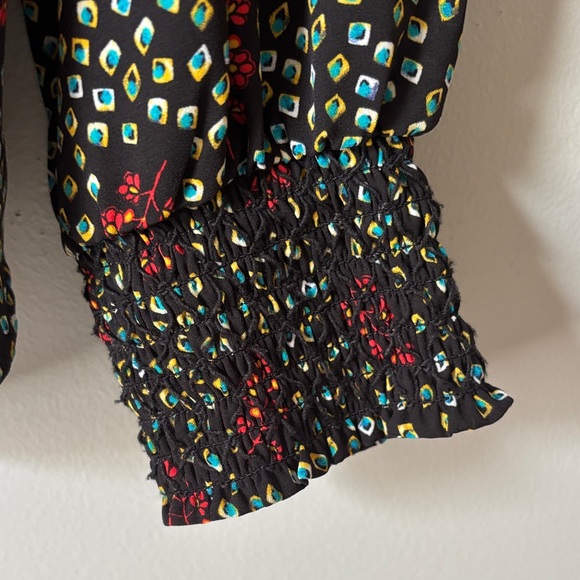 LOFT Black and Red Floral Blouse - Picture 2 of 7